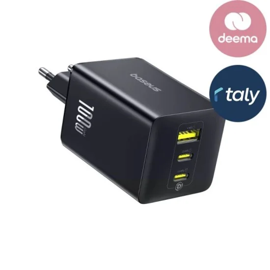Baseus EnerFill FE11 Fast Charger 2C+U 100W - Cosmic Black
